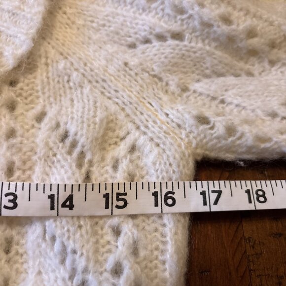 Ann Taylor Loft Ivory Knit Shrug Size Small Mohair & Wool - Picture 5 of 7